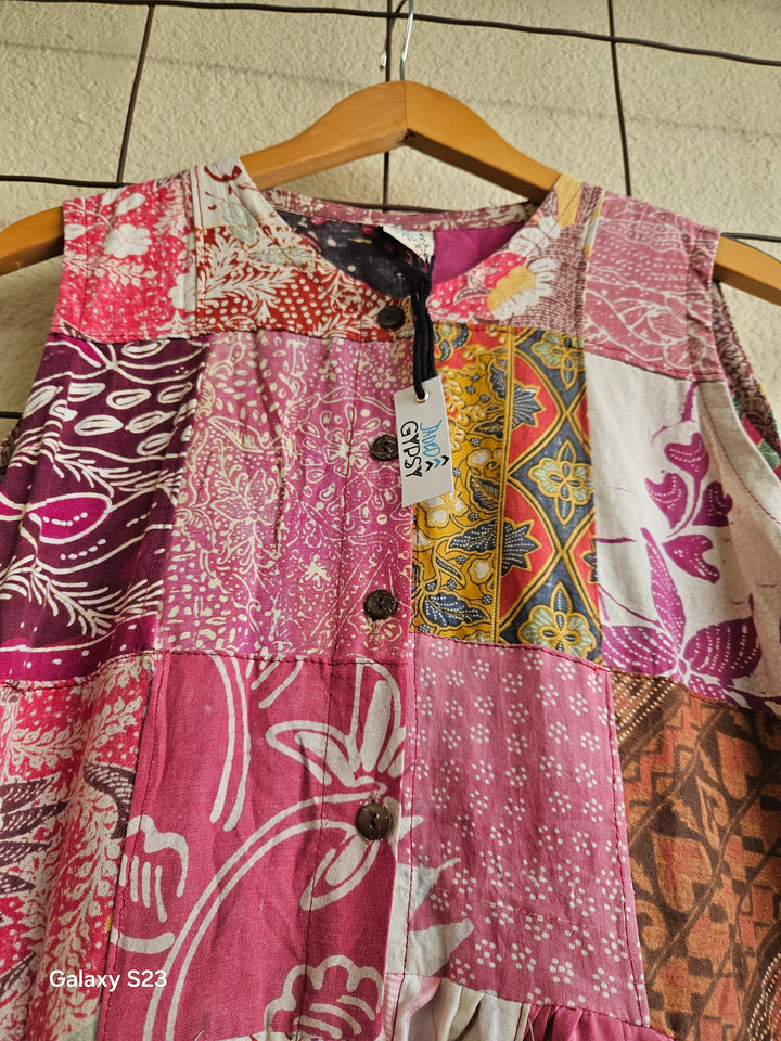 Jaded Gypsy Patchwork Long Dress-Katze Boutique