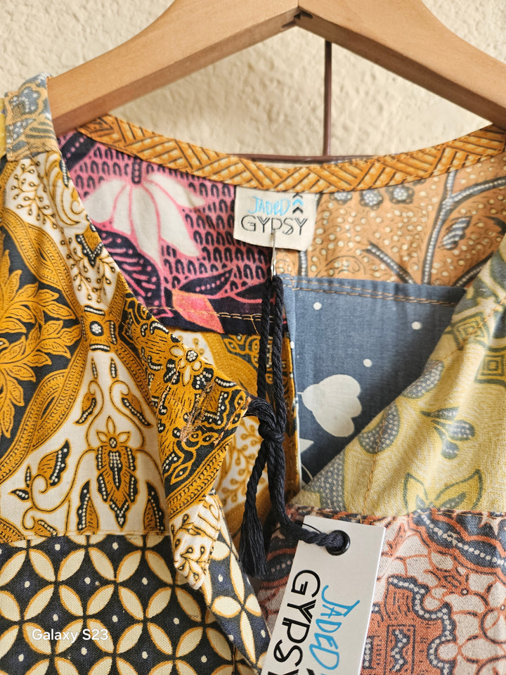 Jaded Gypsy Patchwork Long Dress-Katze Boutique