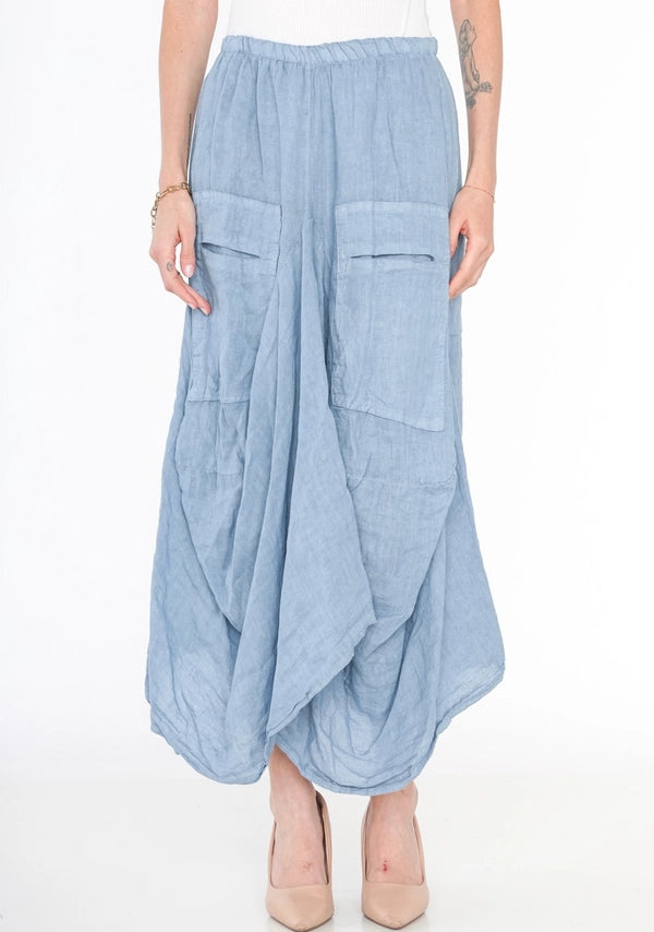 Easy Breezy Linen Pocket Skirt-Katze Boutique