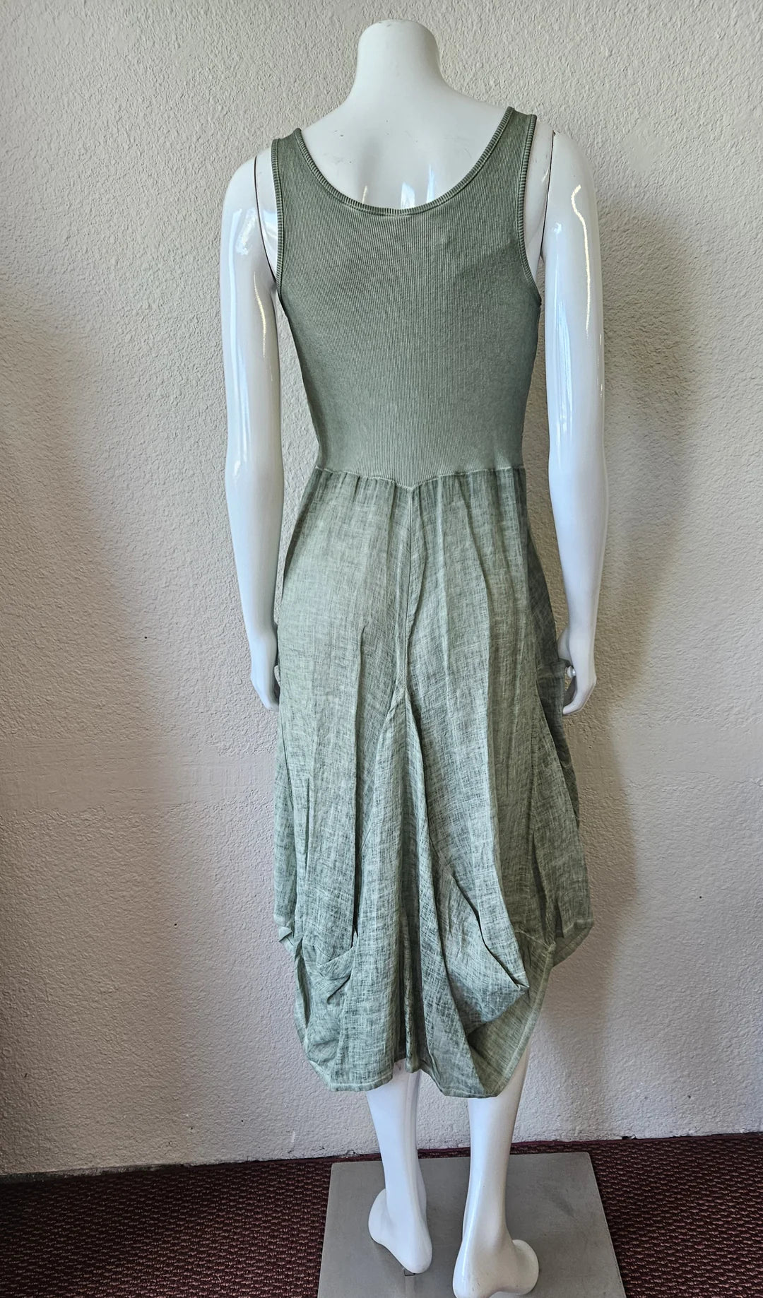 INIZIO Italy Magic Dress in Moss Grey