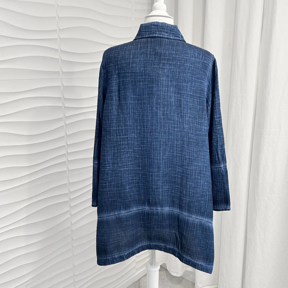 Focus Fashion Double Gauze Lunar Dye Jacket-Katze Boutique