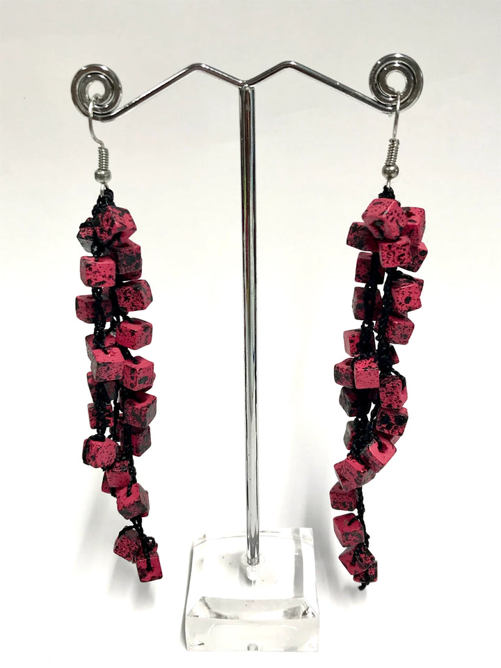 Jianhui London Iris Pashmina-Crocheted Tassel Earrings-Katze Boutique