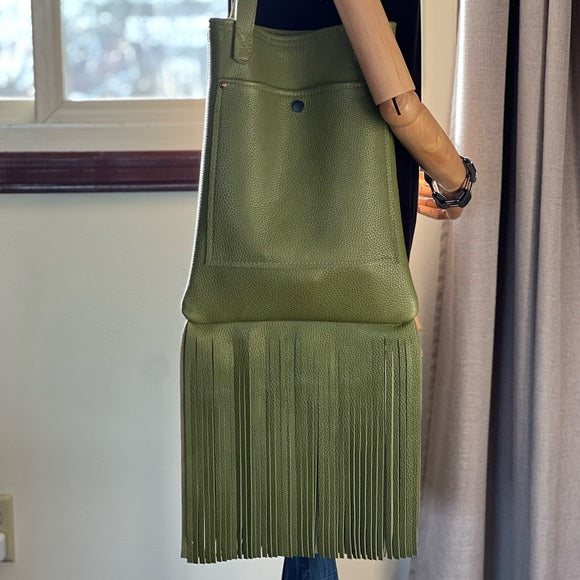 Handmade Leather Fringe Bag-Katze Boutique