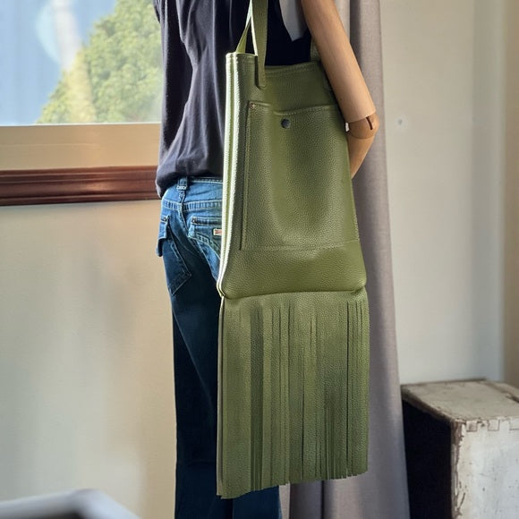 Handmade Leather Fringe Bag-Katze Boutique
