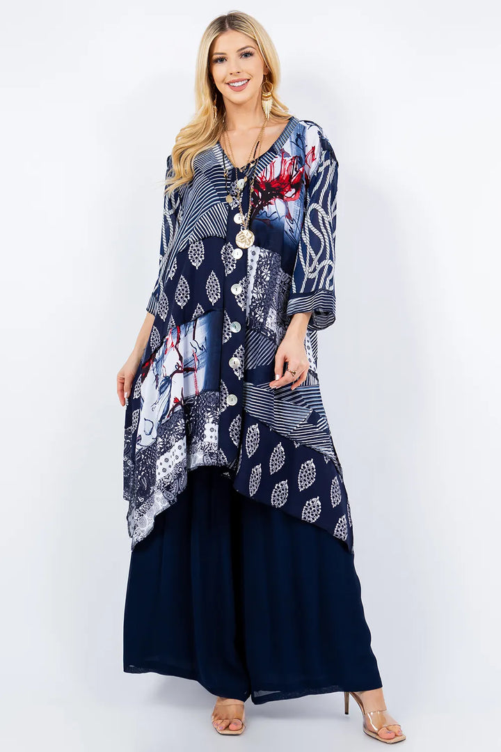 Wearable Art To Wear Patchwork Tunic-Katze Boutique