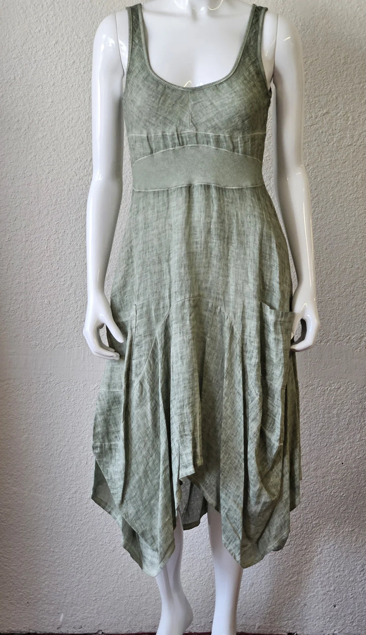 INIZIO Italy Magic Dress in Moss Grey