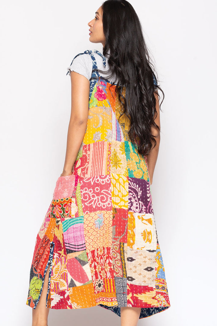 Handmade Reversible Cotton Kantha Dress-Katze Boutique