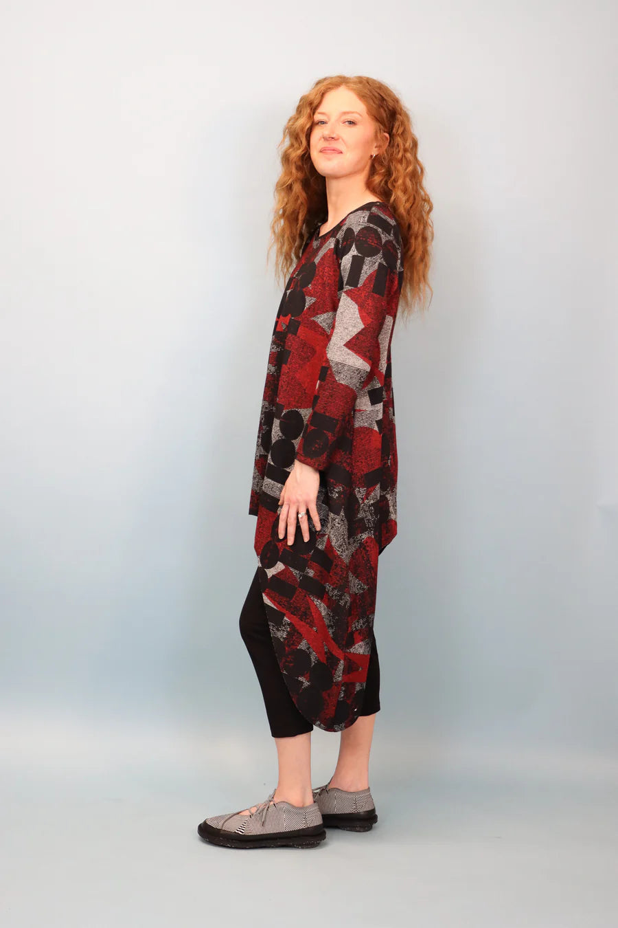 Kozan Mandy Asymmetrical Tunic in Kandinsky Print-Katze Boutique