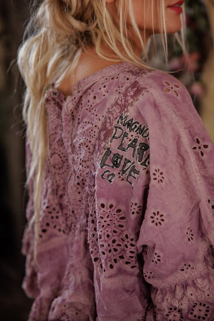 Magnolia Eyelet Rosemary Blouse-Katze Boutique