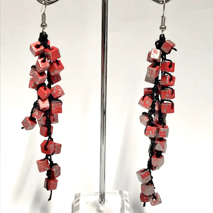 Jianhui London Iris Pashmina-Crocheted Tassel Earrings-Katze Boutique