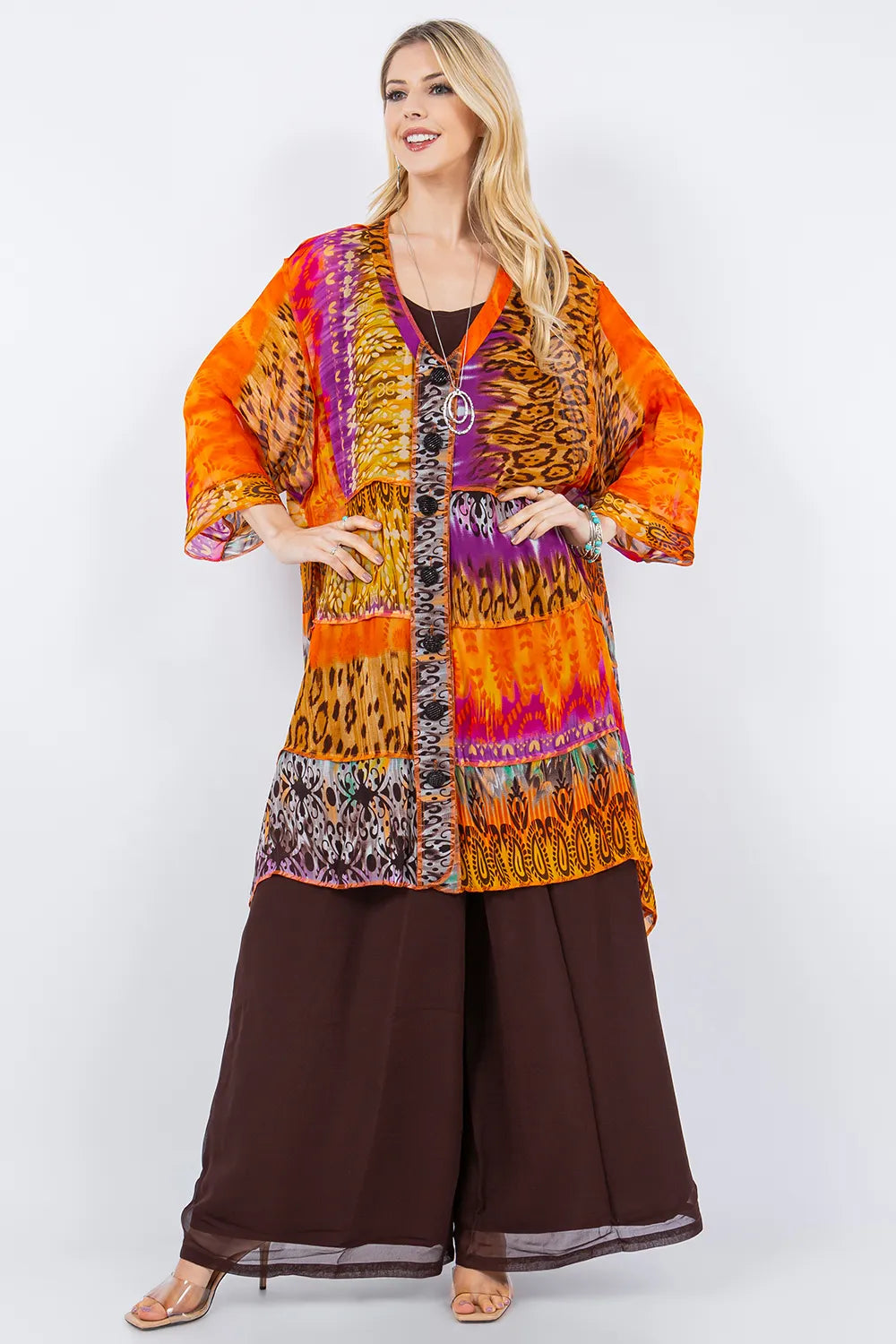 Art Wear Patchwork Asymmetrical Top-Katze Boutique