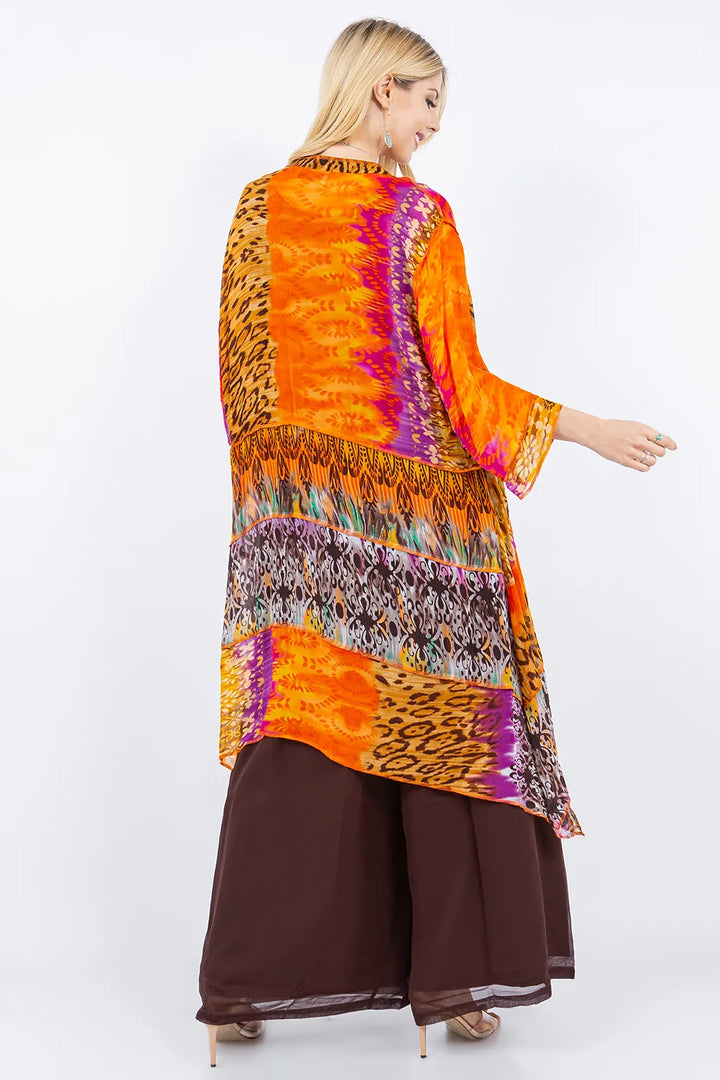 Art Wear Patchwork Asymmetrical Top-Katze Boutique