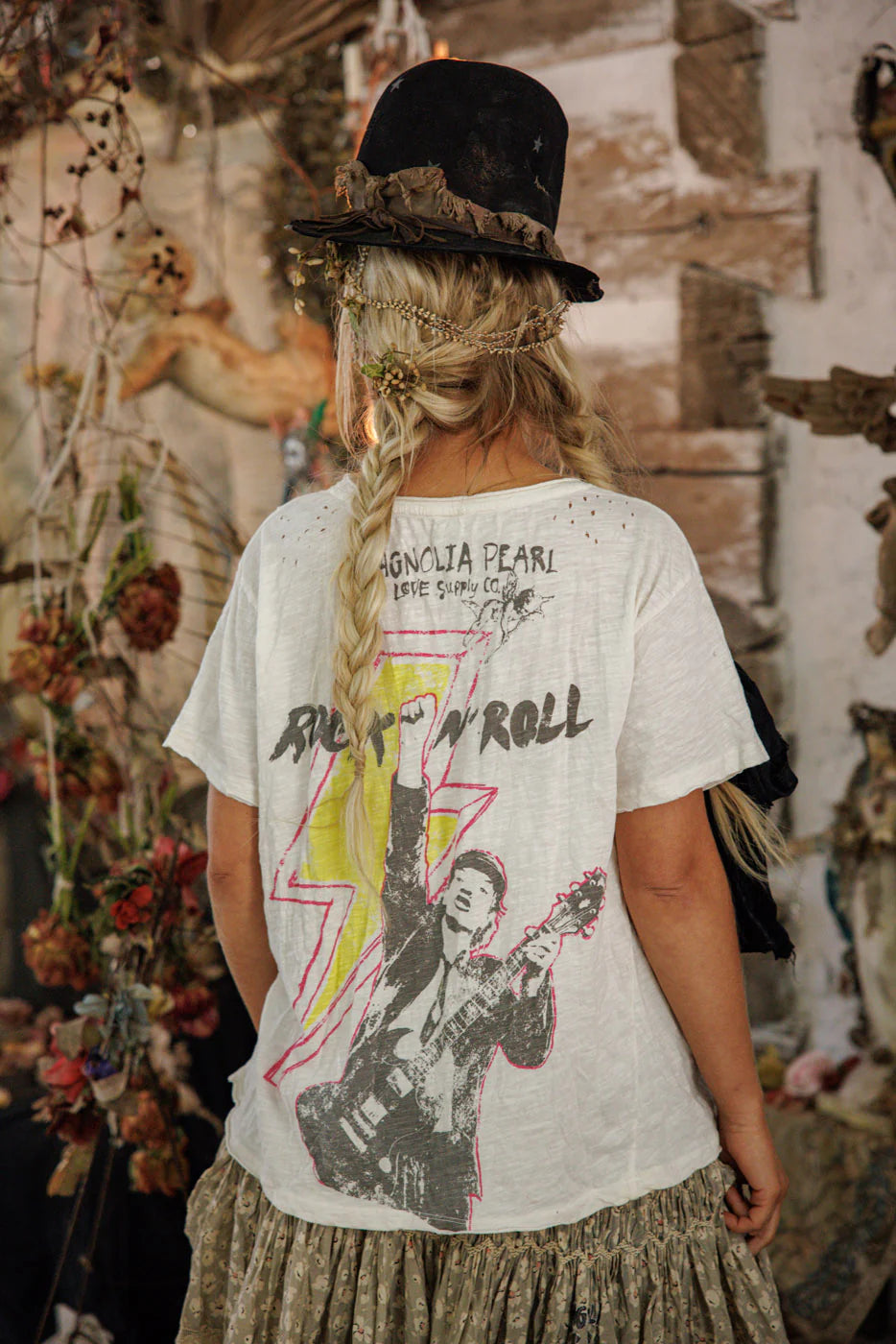 Magnolia Pearl ACDC Rock N Roll Tee-Katze Boutique