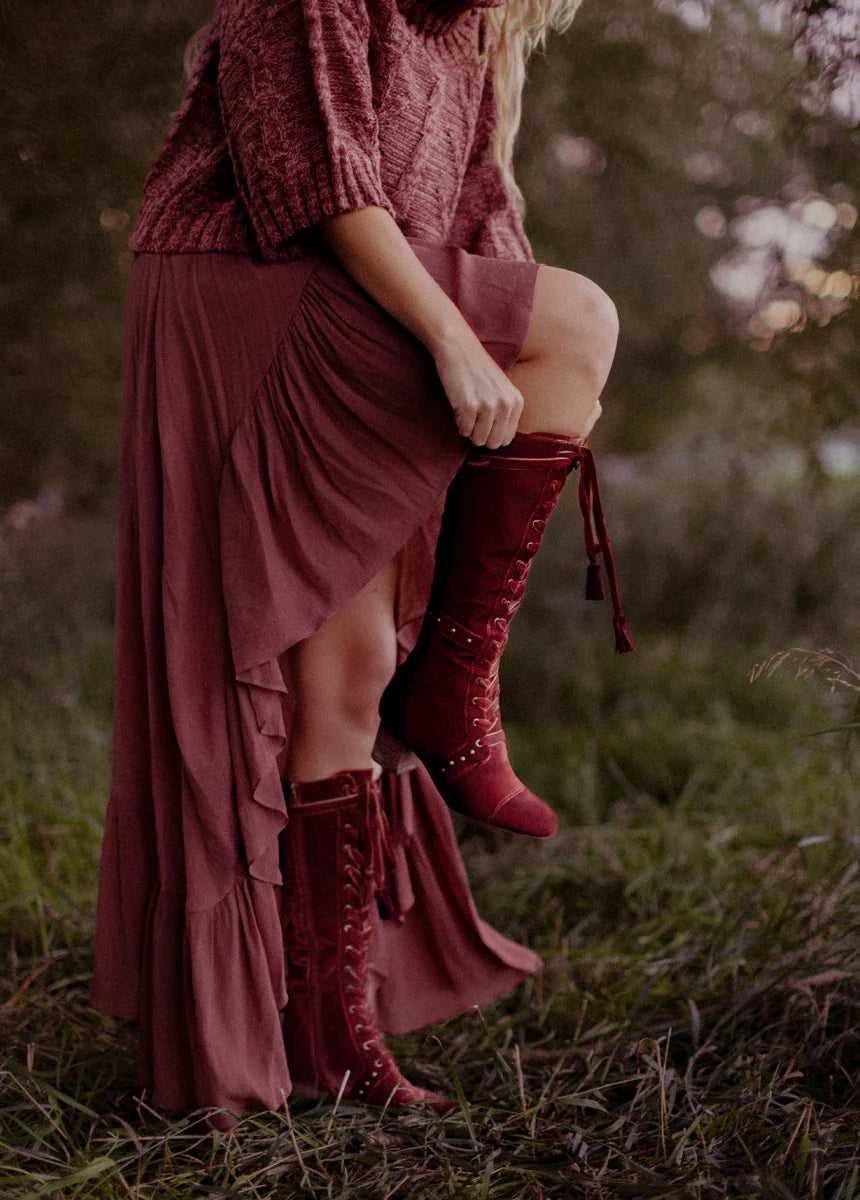 Joyfolie Women's Marita Tall Boot in Brick-Katze Boutique