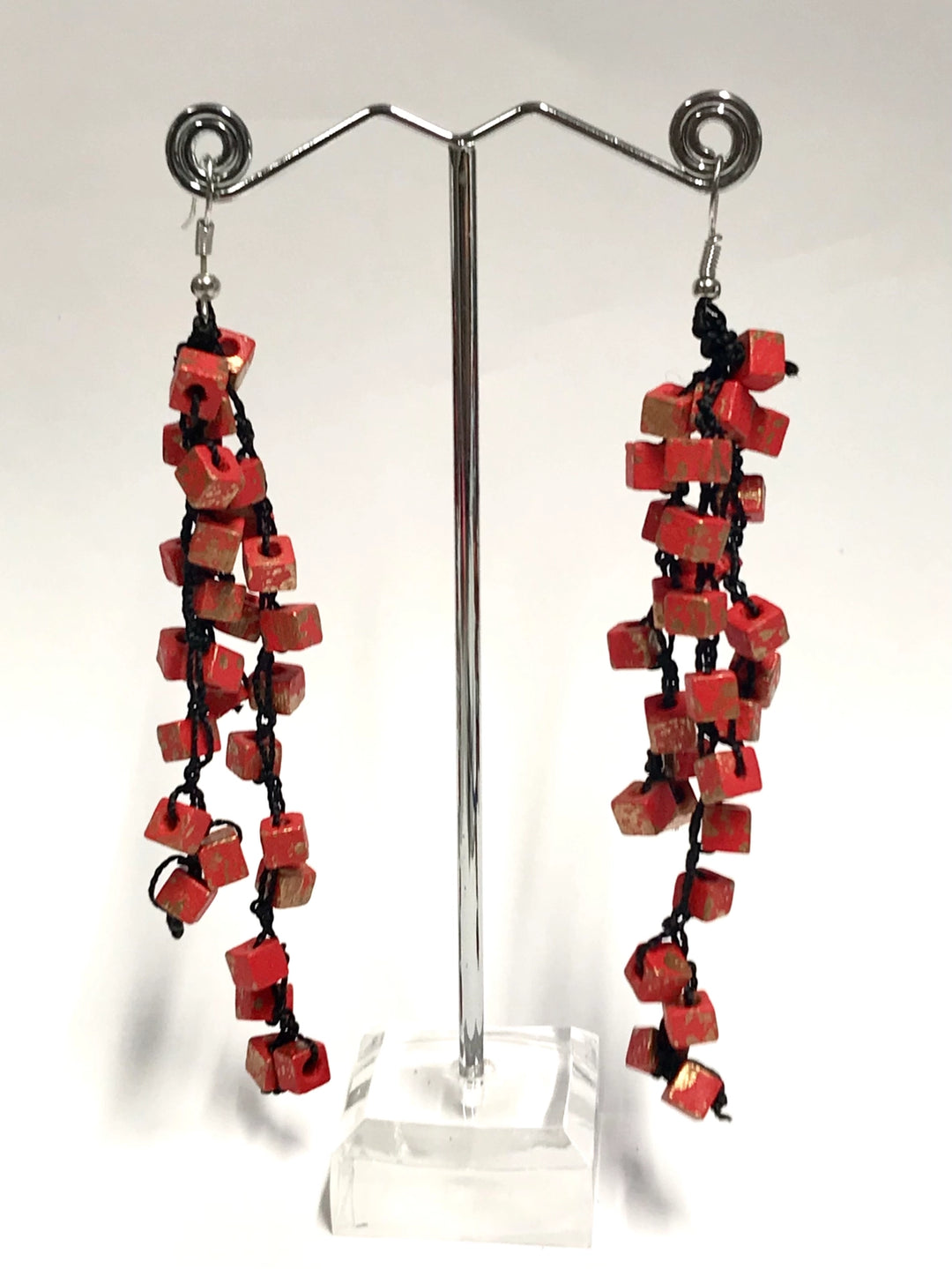 Jianhui London Iris Pashmina-Crocheted Tassel Earrings-Katze Boutique