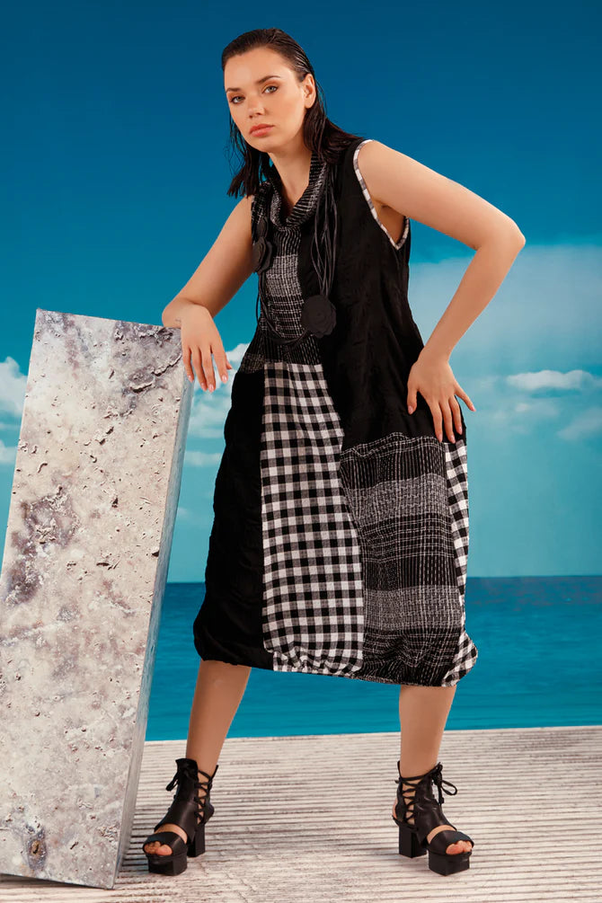 Kozan Alessandra Dress In Monochrome-Katze Boutique