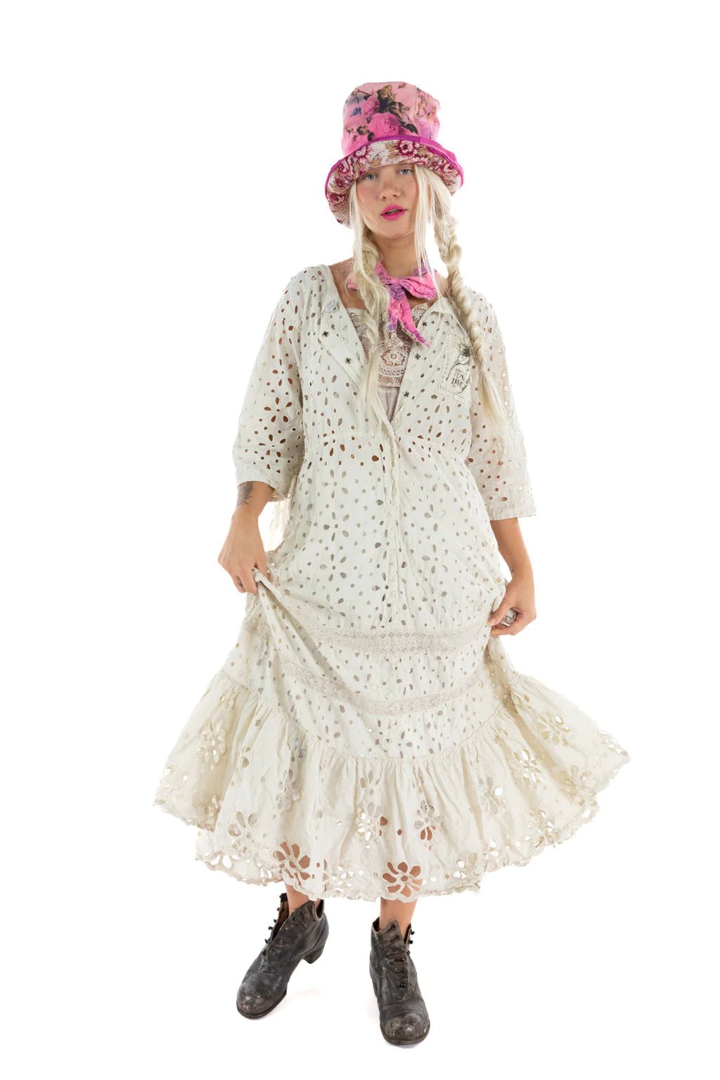 Magnolia Pearl Eyelet Haru Dress - Katze Boutique