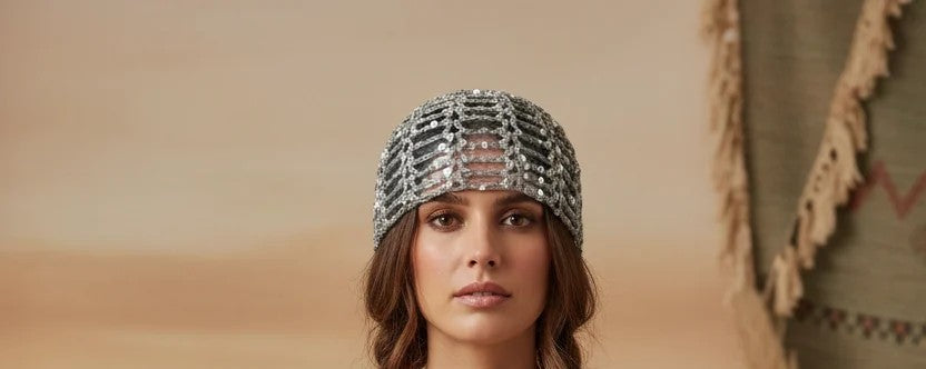 Hats Handmade, Disco Sequin, Crochet, Wool-Katze Boutique