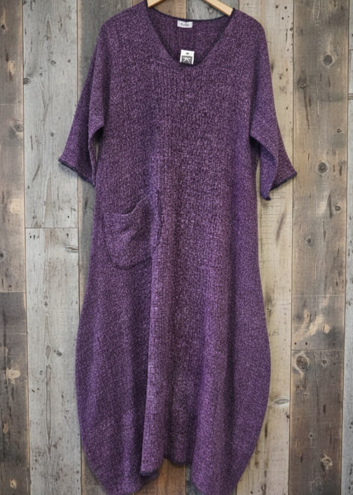 Handmade Hand Dyed Silk Purple Dress-Katze Boutique
