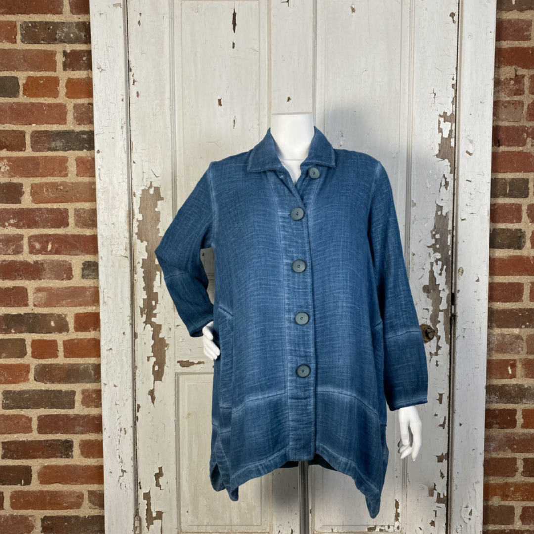 Focus Fashion Double Gauze Lunar Dye Jacket-Katze Boutique