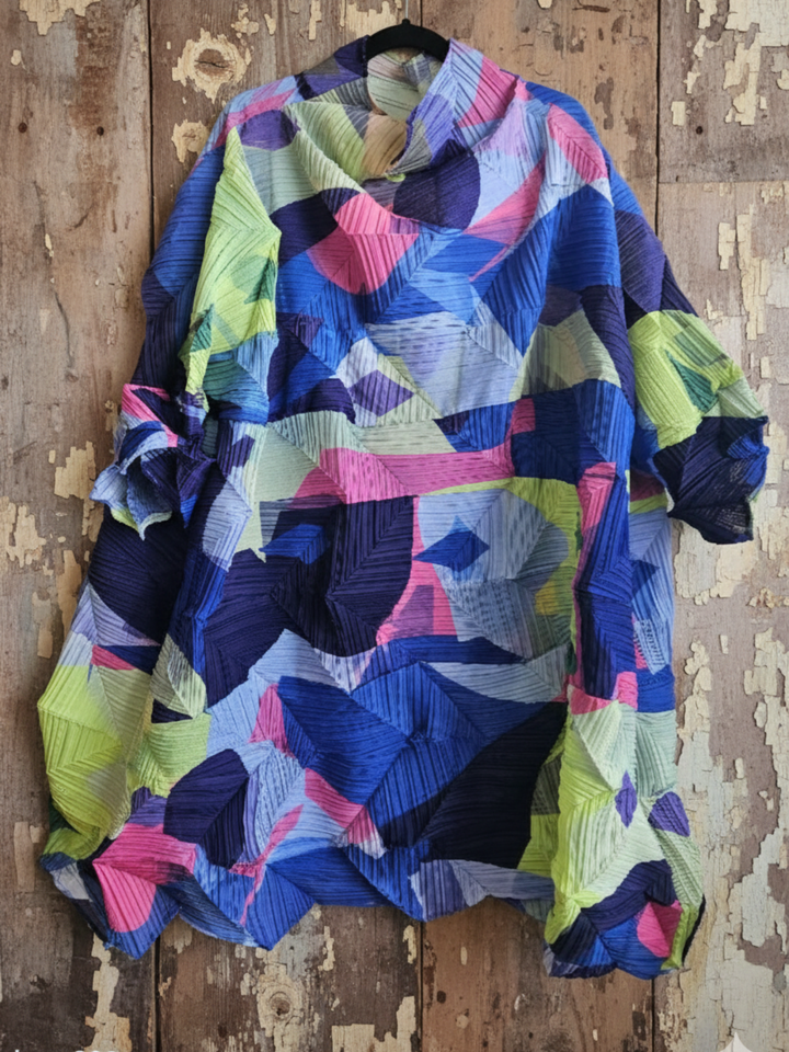Multicolor Pleated Tunic-Katze Boutique
