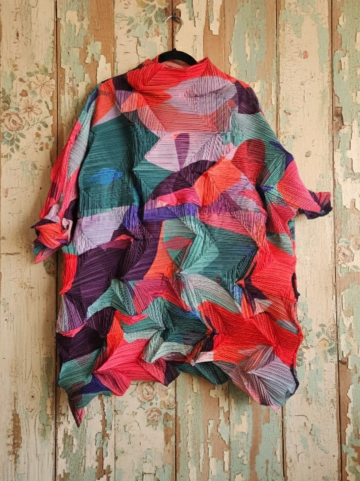 Multicolor Pleated Tunic-Katze Boutique