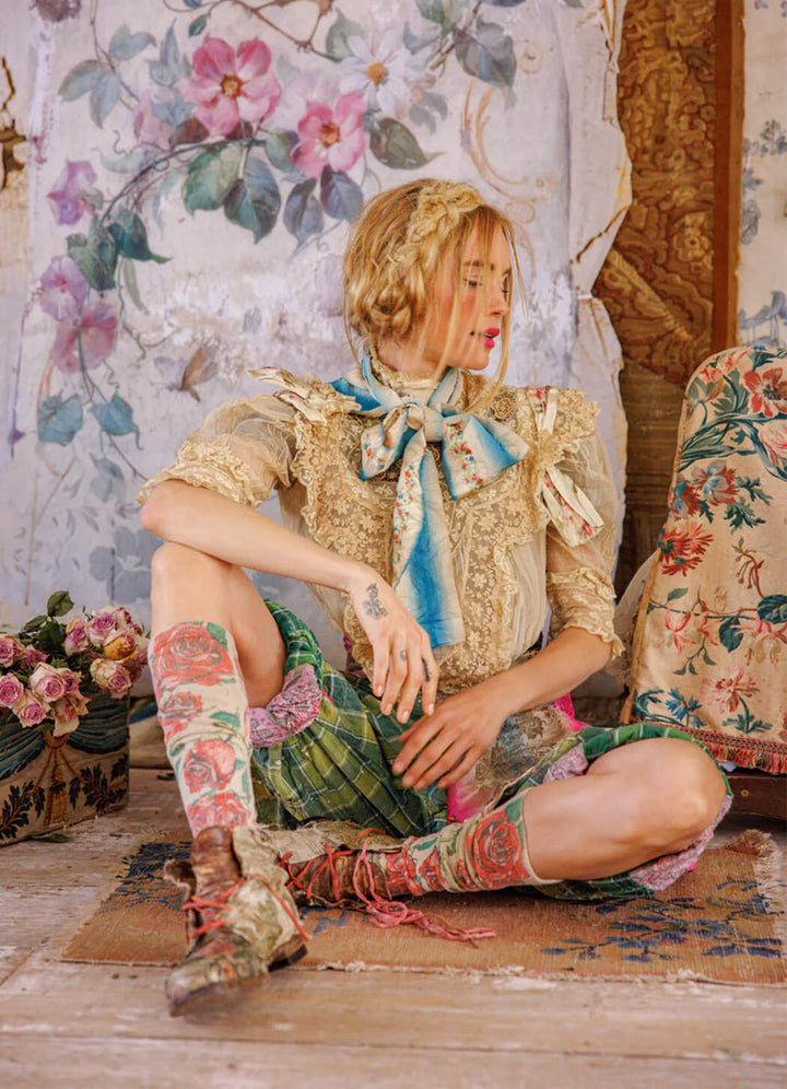 Magnolia Pearl Floral OTK Socks