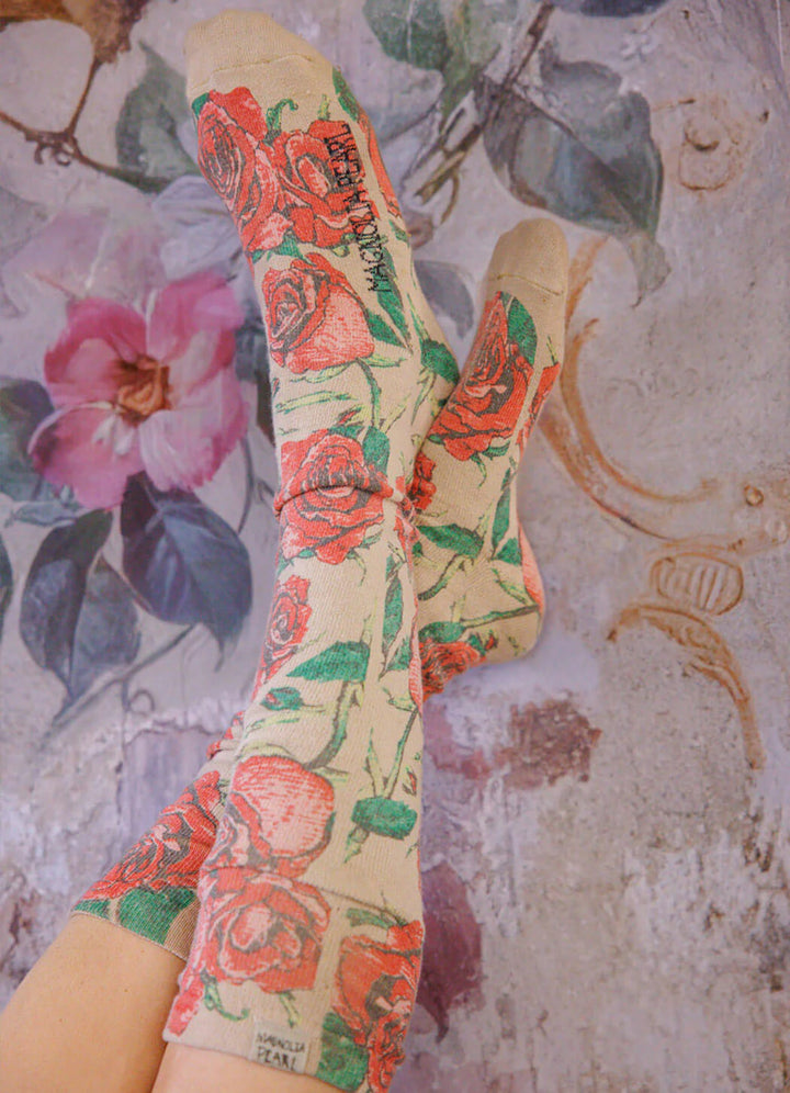 Magnolia Pearl Floral OTK Socks