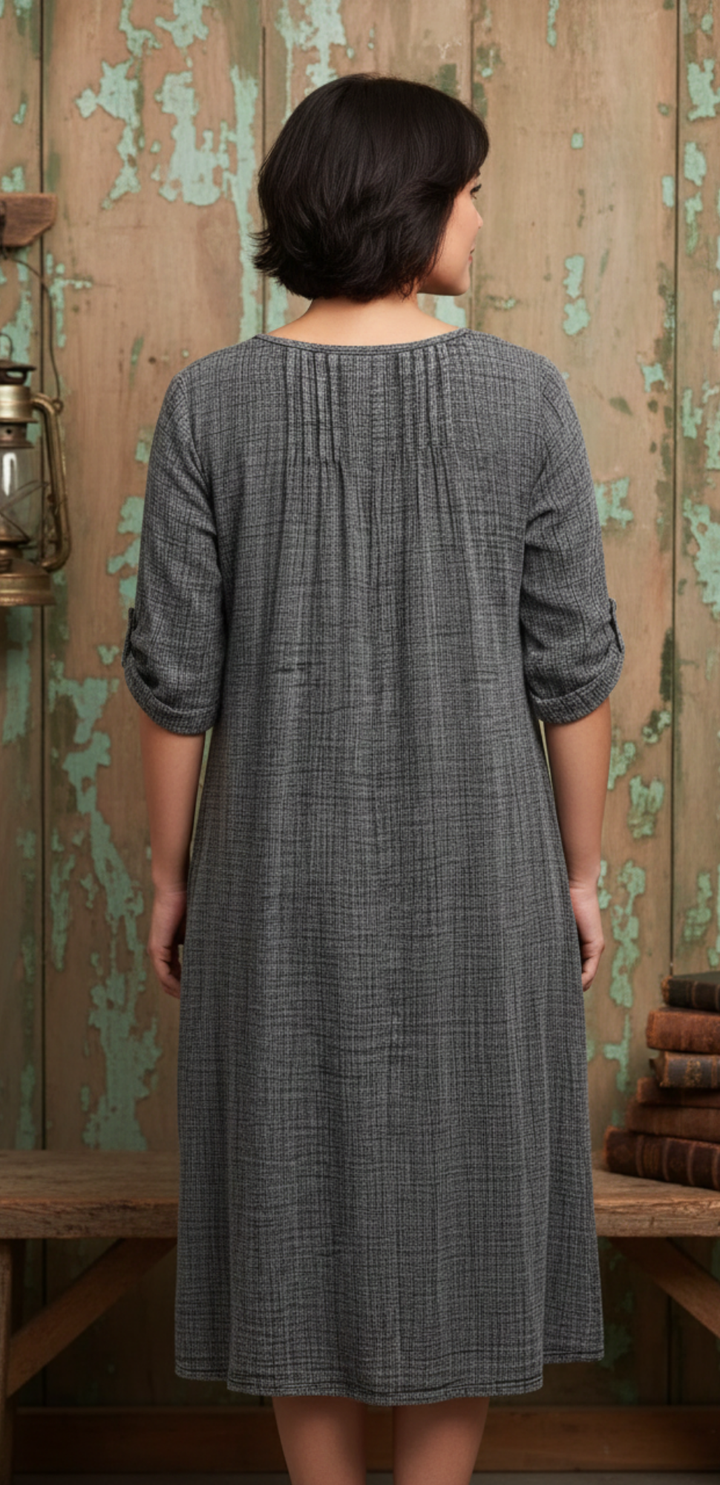 Tulip Cotton Gauze Lexi Dress in Stormy - Katze Boutique