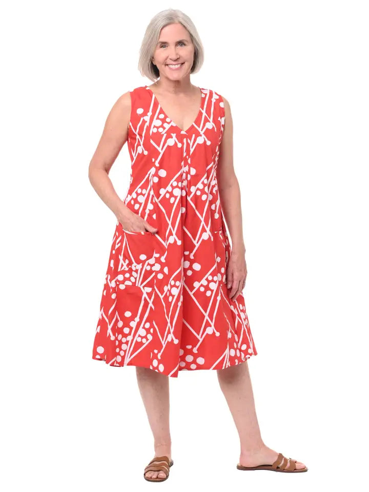 Tulip Poppie Dress in Hibiscus Connection-Katze Boutique