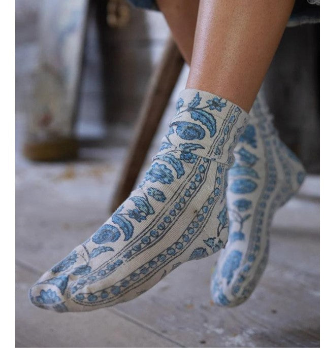 Magnolia Blockprint MP Socks-Katze Boutique