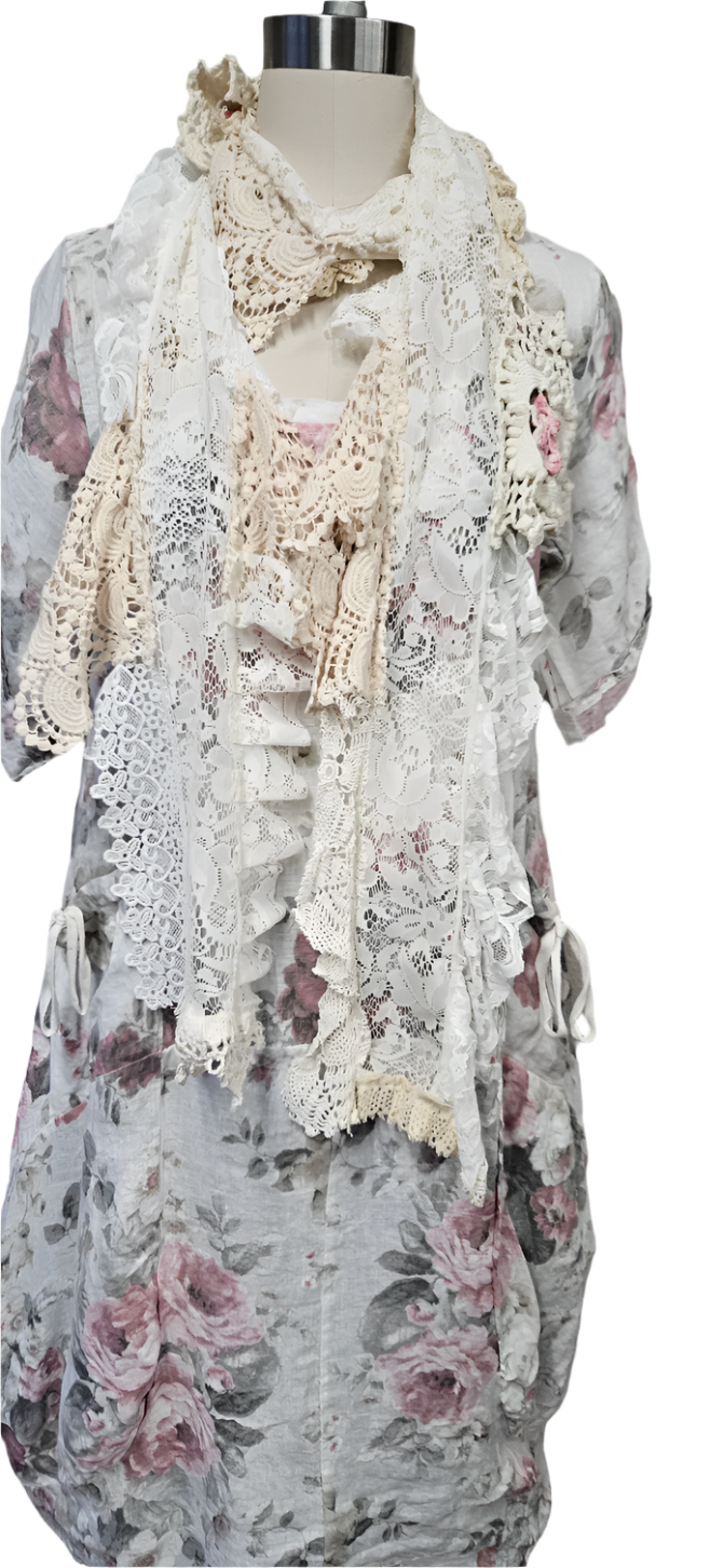 Handmade Artisan Lace Scarf-Katze Boutique