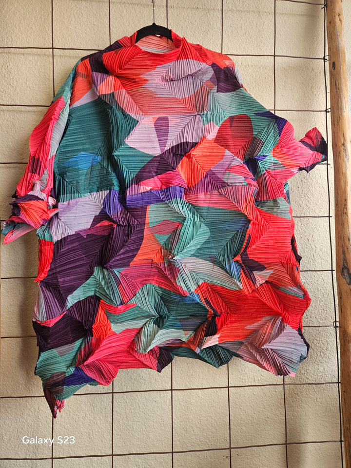 Multicolor Pleated Tunic-Katze Boutique