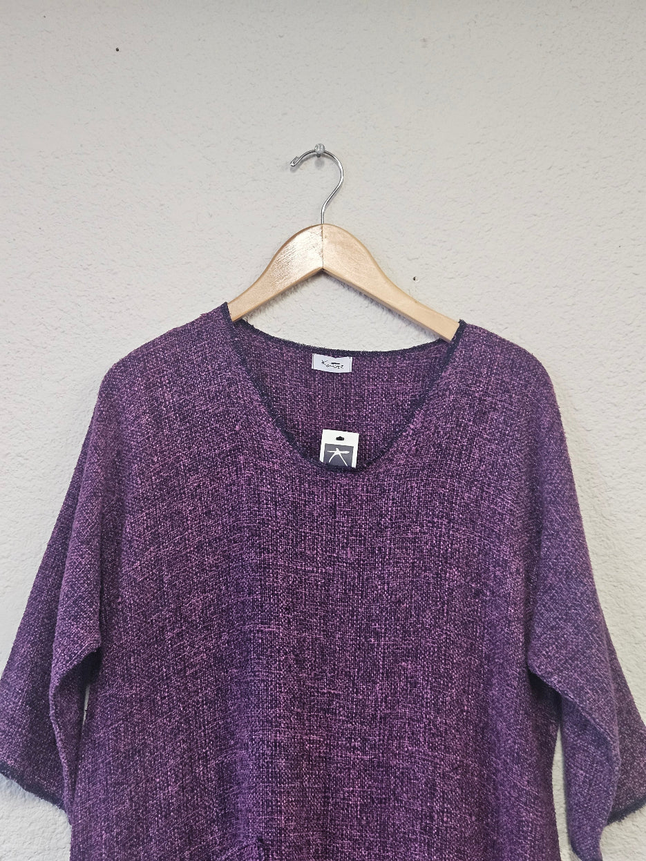 Handmade Hand Dyed Silk Purple Dress-Katze Boutique