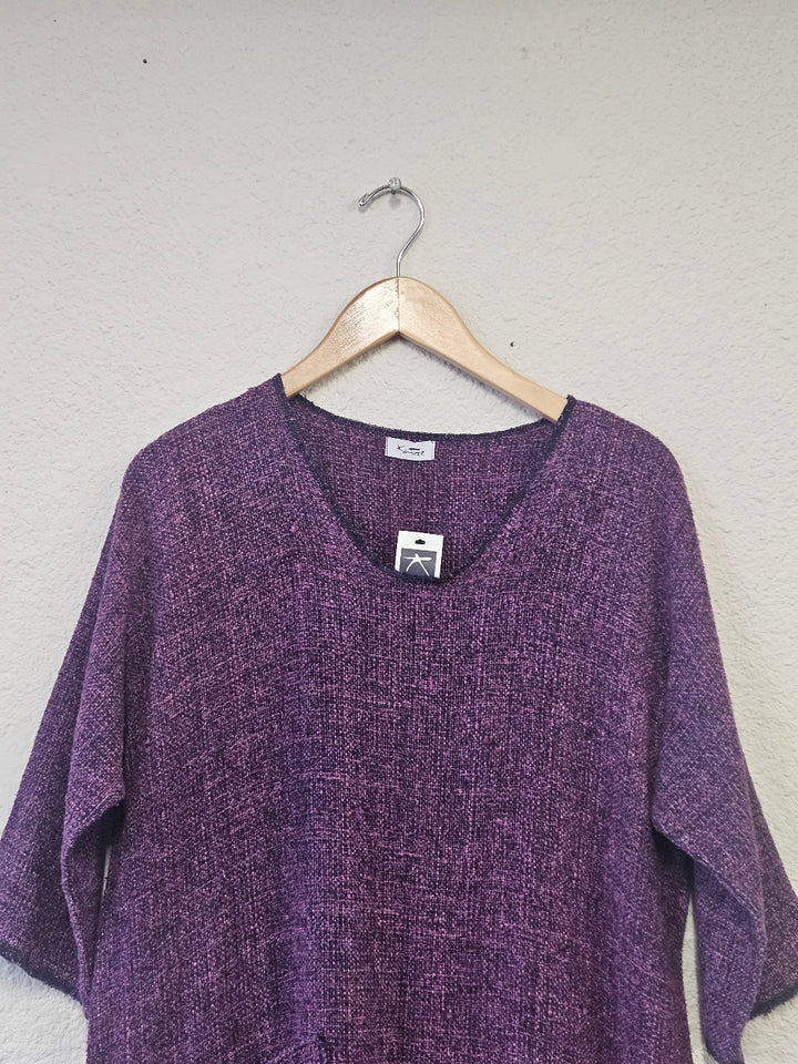 Handmade Hand Dyed Silk Purple Dress-Katze Boutique