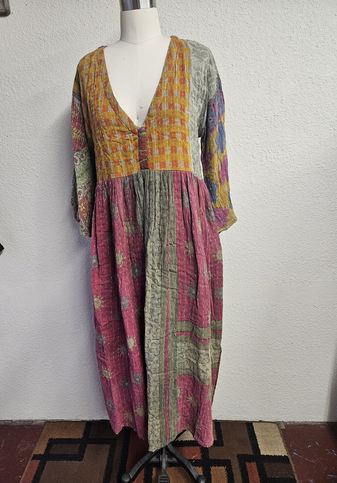 Jaded Gypsy Kantha Sunrise Dress-Katze Boutique