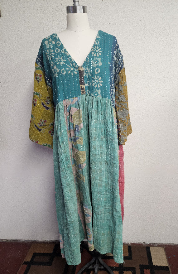 Jaded Gypsy Kantha Sunrise Dress-Katze Boutique