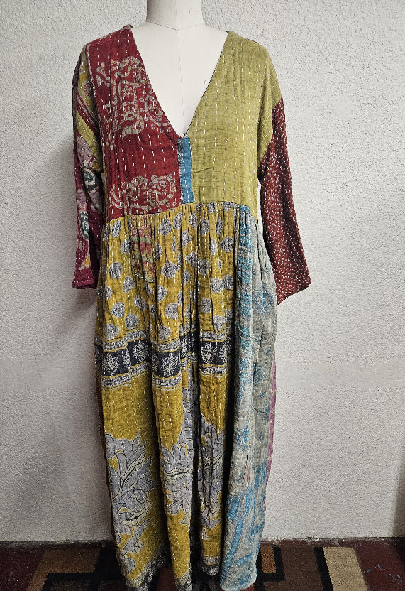 Jaded Gypsy Kantha Sunrise Dress-Katze Boutique