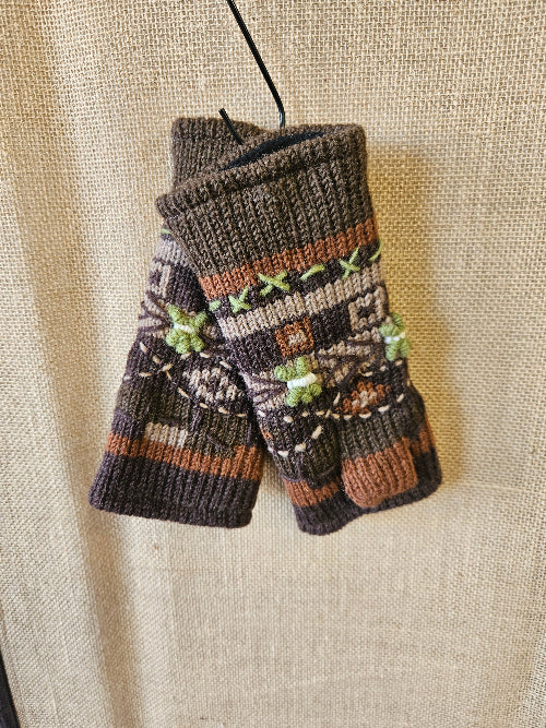 Wool Winter Fingerless Gloves-Katze Boutique