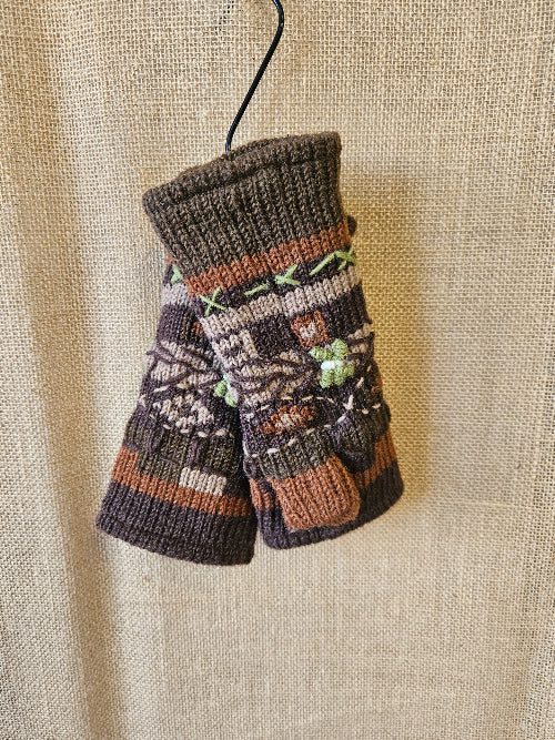 Wool Winter Fingerless Gloves-Katze Boutique