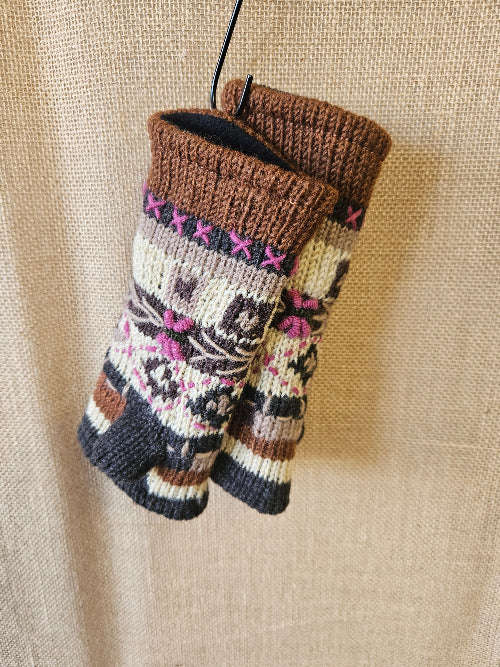 Wool Winter Fingerless Gloves-Katze Boutique