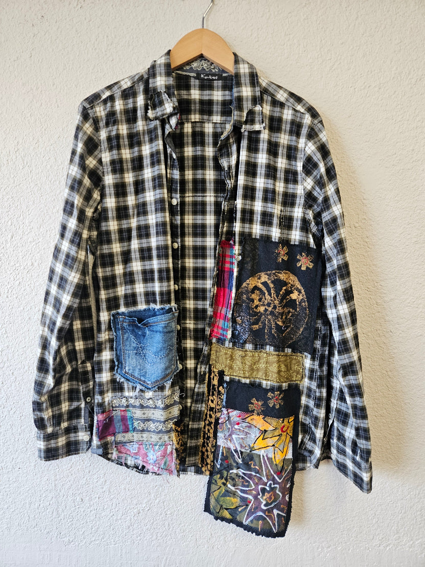 Upcycled Cotton Shirt-Fiber Art Boutique-Katze Boutique