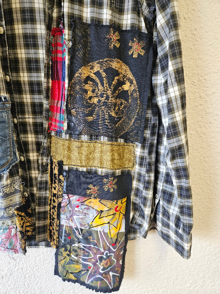 Upcycled Cotton Shirt-Fiber Art Boutique-Katze Boutique