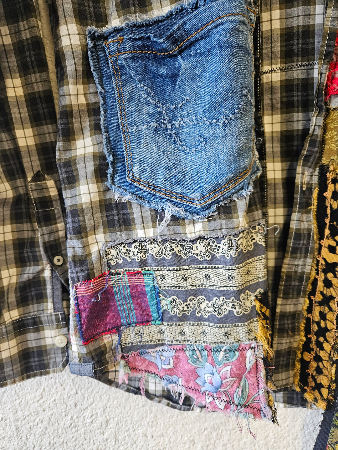 Upcycled Cotton Shirt-Fiber Art Boutique-Katze Boutique