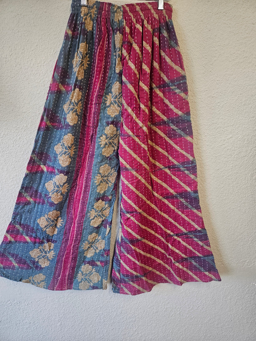 Kantha Boho Wide Leg Pants | Palazzo Trousers | Katze Boutique