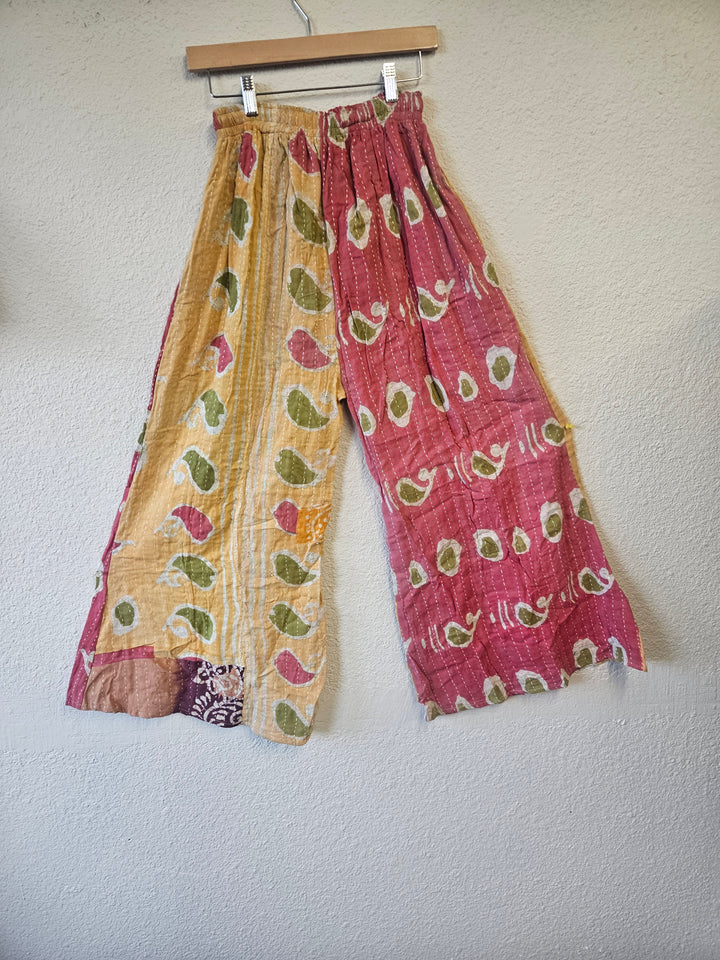 Kantha Boho Wide Leg Pants | Palazzo Trousers | Katze Boutique