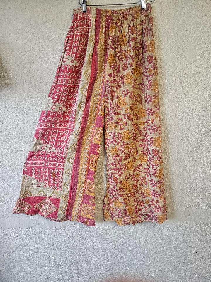 Kantha Boho Wide Leg Pants | Palazzo Trousers | Katze Boutique