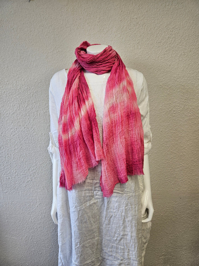 Hand Dyed Cotton Gauze Scarves-Katze Boutique