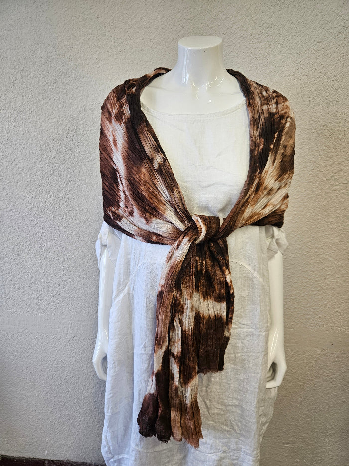 Hand Dyed Cotton Gauze Scarves-Katze Boutique