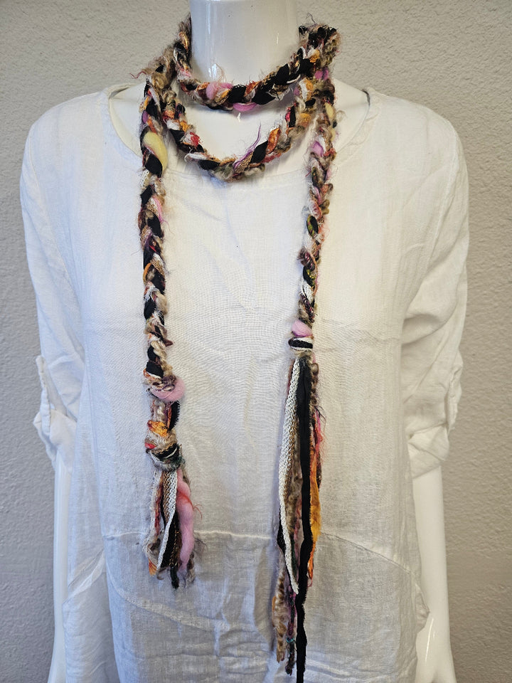OOAK Handmade Fiber Yarn Necklace Belt | Katze Boutique
